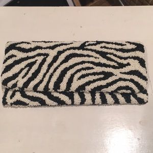 Moyna beaded fold over over clutch